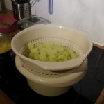 Zucchini abgießen