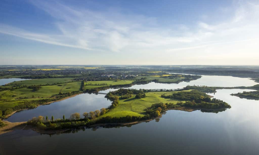 Teilansicht der wunderschönen Mecklenburgische Seenplatte.