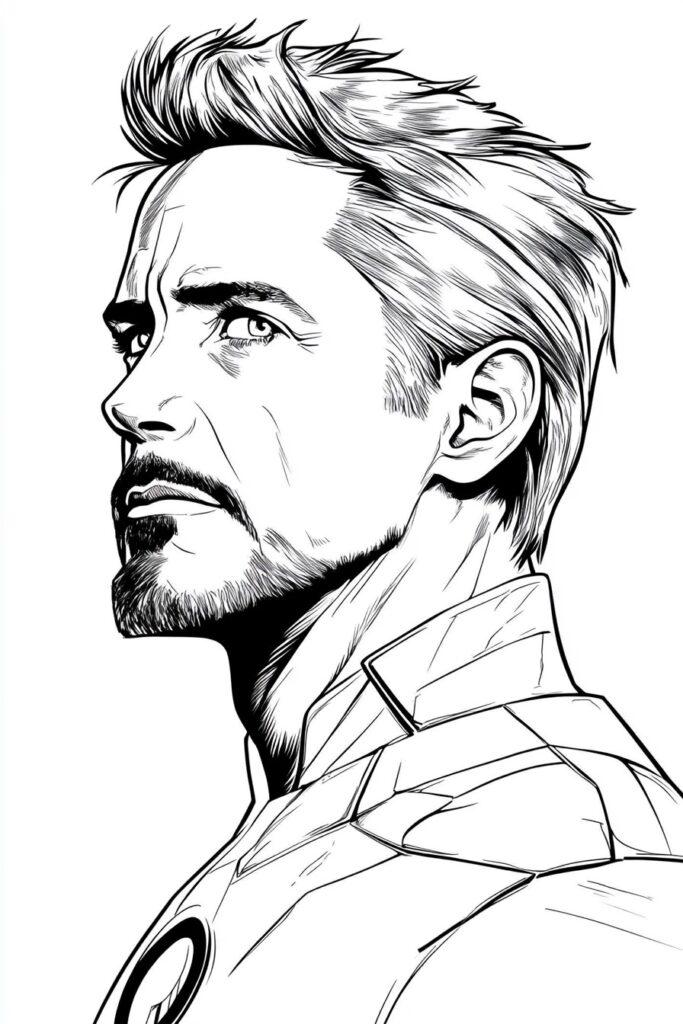 Tony Stark - Iron Man Ausmalbild