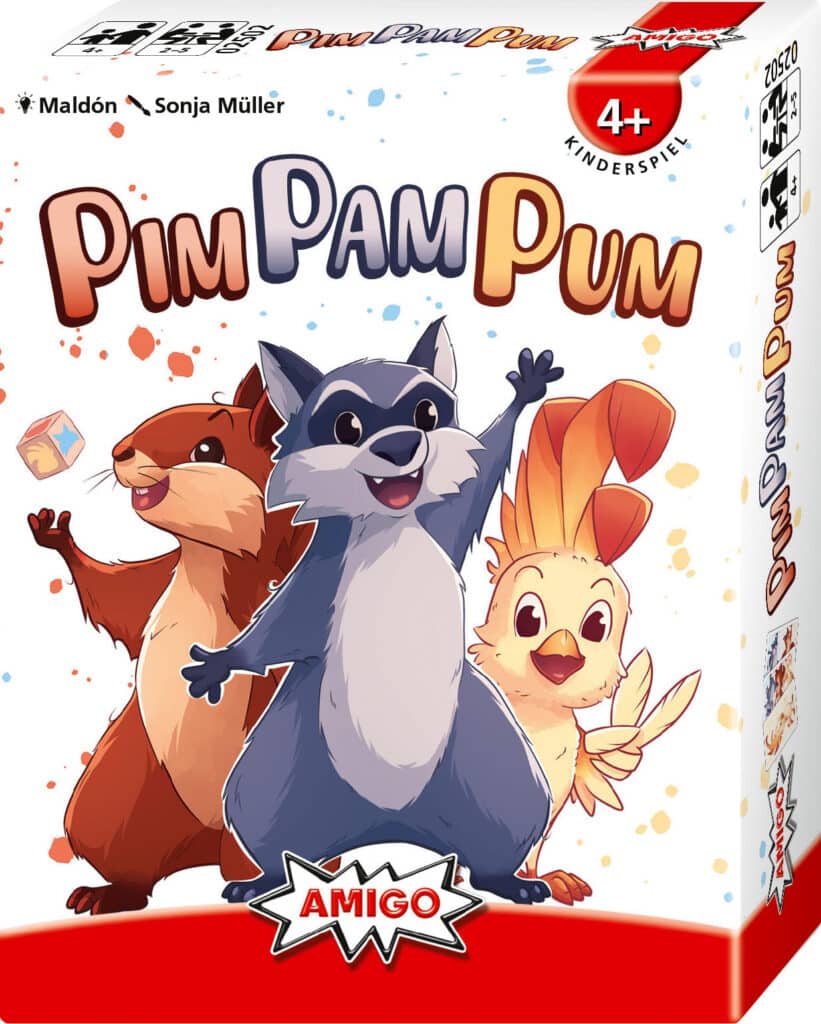 Pim, Pam und Pum sind drei Freunde, die gern Verstecken spielen: Ein Würfel- und Kartenspielspaß für Kinder ab vier Jahren.

